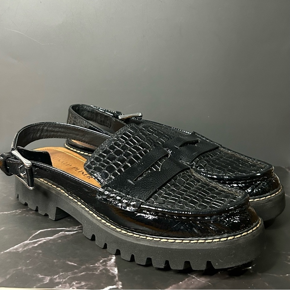 Donald J. Pliner Halie Slingback Black Loafers Size 8.5